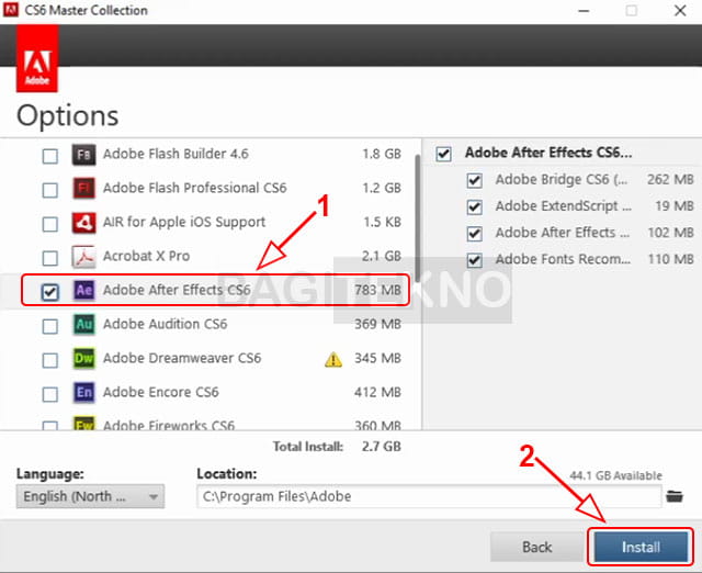 Cara aktivasi Adobe After Effect dan Premiere pro cs6