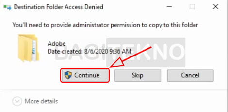 Copy file ke system