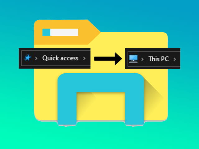 Cara mengganti Quick access menjadi This PC pada tampilan pertama File Explorer