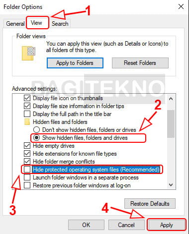 Cara menampilkan file hidden di flashdisk