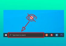 Cara menampilkan dan menyembunyikan search box di Windows 10