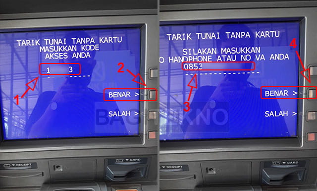 Cara mengambil uang di atm tanpa kartu