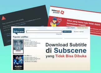 Cara download subtitle bahasa Indonesia di subscene yang tidak bisa diakses karena internet positif