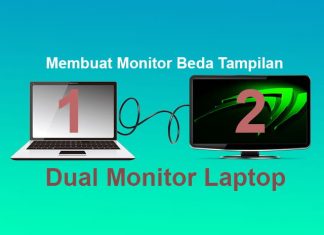 cara menggunakan 2 monitor 1 laptop