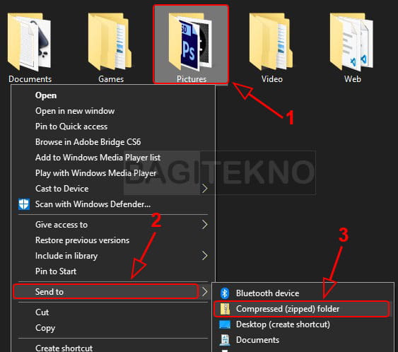 Cara mengubah folder menjadi ZIP di Windows