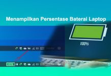Cara menampilkan persentase baterai Laptop Lenovo
