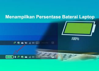 Cara menampilkan persentase baterai Laptop Lenovo