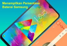 cara menampilkan persentase baterai samsung