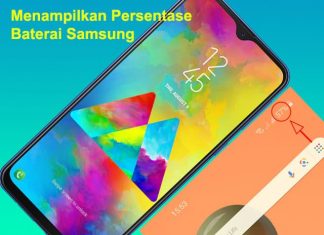 cara menampilkan persentase baterai samsung