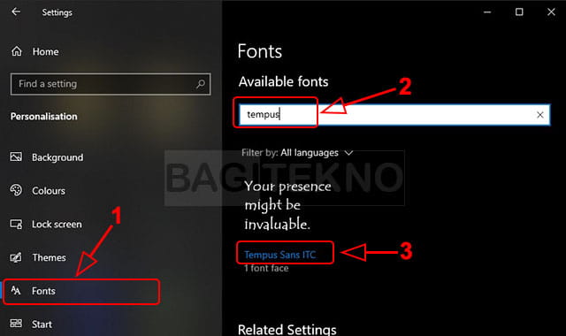 Font di Laptop Windows 10: Tampilan font pada layar laptopmu terlihat kurang menarik dan tidak nyaman dilihat? Tidak perlu khawatir, ada banyak font menarik yang dapat kamu download dan pasang di perangkat Windows 