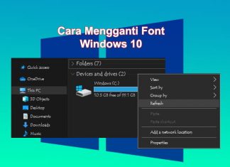 Cara mengganti font di Laptop Windows 10