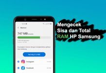 Cara cek sisa dan total RAM HP Samsung Galaxy