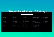 Cara membuka setting di Laptop Windows 10