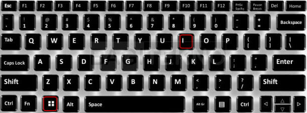 Buka settings via Shortcut Keyboard