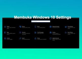 Cara membuka setting di Laptop Windows 10