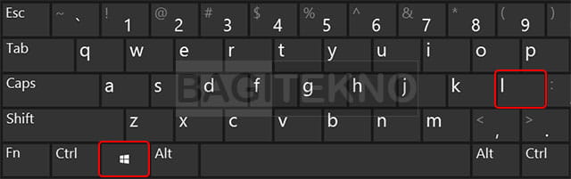 Kunci layar pake shortcut di Keyboard