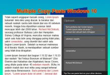 Cara multi copy paste dengan Clipboard di Laptop Windows 10