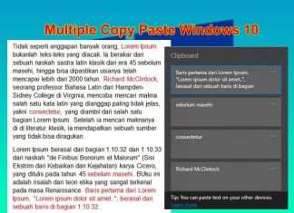 Cara multi copy paste dengan Clipboard di Laptop Windows 10