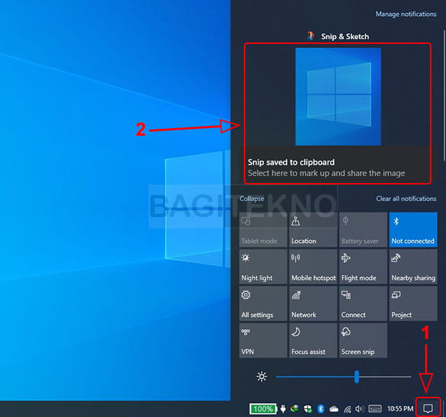 Cara menyimpan hasil screenshot Windows Shift S