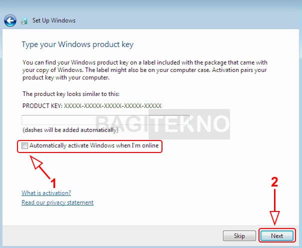 Skip lisensi Windows 7
