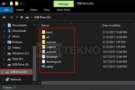 Bootable flashdisk installer Windows sudah jadi dan bisa digunakan untuk menginstall Windows