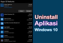 Cara uninstall aplikasi di Laptop Windows 10