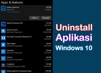 Cara uninstall aplikasi di Laptop Windows 10