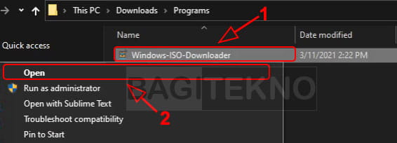 Jalankan Windows ISO Downloader