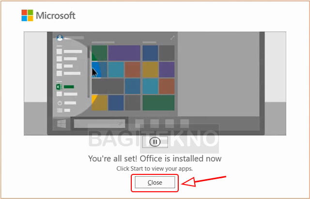 Visio 2019 sudah selesai terinstall