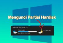 Cara mengunci drive atau partisi Hardisk di Windows 10 8 7