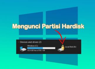 Cara mengunci drive atau partisi Hardisk di Windows 10 8 7