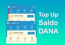 Cara top up saldo aplikasi Dana