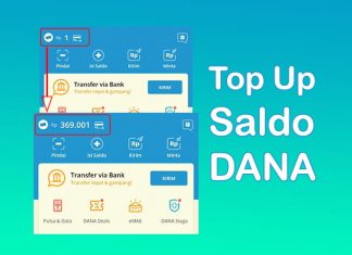 Cara top up saldo aplikasi Dana