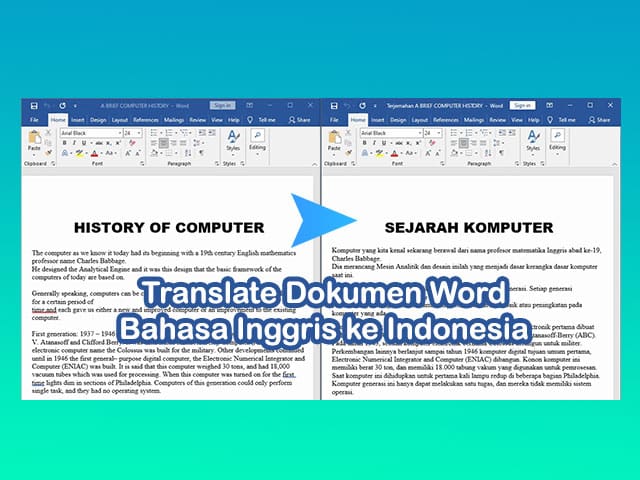 cara translate dokumen word inggris ke indonesia
