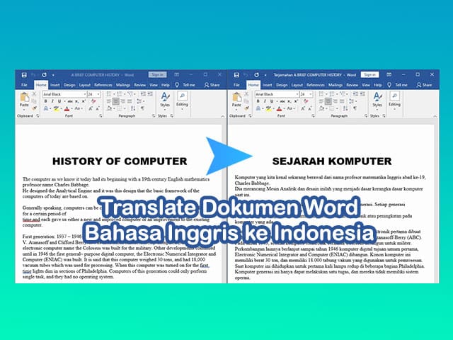 Translate bahasa indonesia ke bahasa inggris