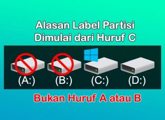 Kenapa label partisi Hardisk Windows dimulai dari huruf C, bukan A atau B?