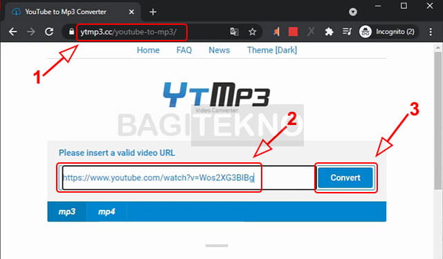 cara konversi vidio musik YouTube ke Mp3