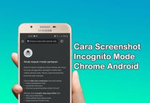 Cara mengambil screenshot pada incognito mode browser Google Chrome