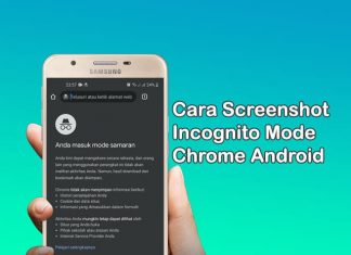 Cara mengambil screenshot pada incognito mode browser Google Chrome