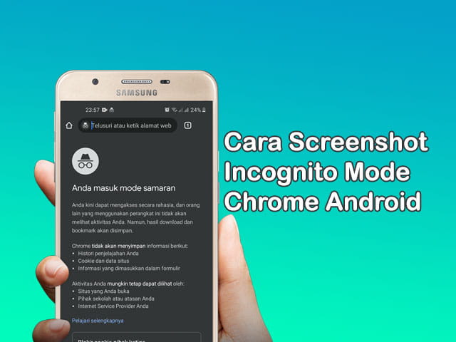 Cara mengambil screenshot pada incognito mode browser Google Chrome