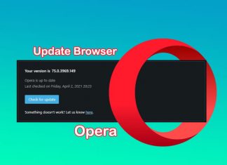 Cara update web browser Opera ke versi terbaru