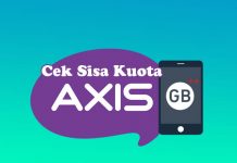 cara cek berapa sisa kuota paket internet kartu axis