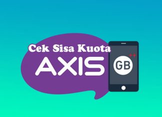 cara cek berapa sisa kuota paket internet kartu axis