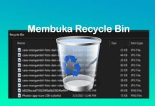 Cara membuka folder Recycle Bin di Laptop Windows 10