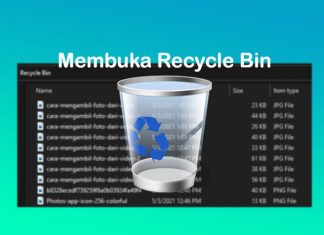 Cara membuka folder Recycle Bin di Laptop Windows 10