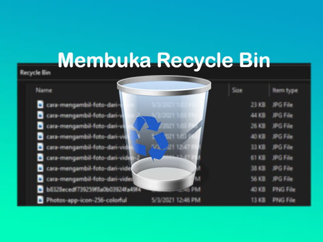 Cara membuka folder Recycle Bin di Laptop Windows 10