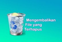 cara mengembalikan file di recycle bin