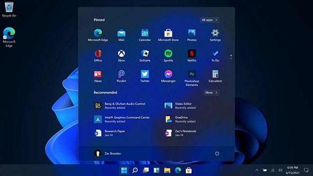 Tampilan UI Windows 11