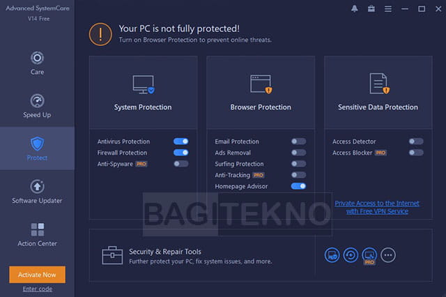 Fitur Protect Advanced SystemCare Free