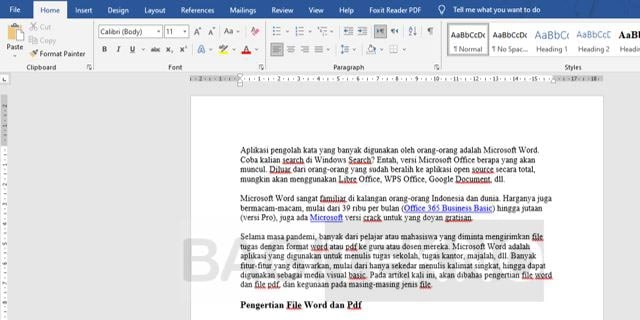 Membuka File Word